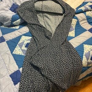 Brandy Melville Navy and White Mini Dress